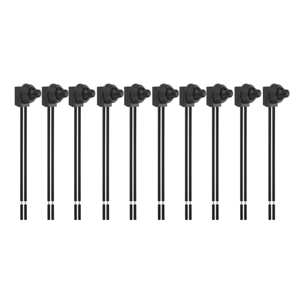 10 Pieces Waterproof Push Button Switch 4.5" Cord for IP67 LED Light Motorcycle
