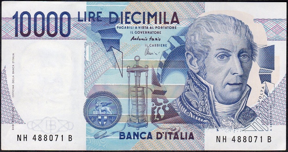 ITALY 1984 10,000 LIRE BANK NOTE (PICK# 112d)