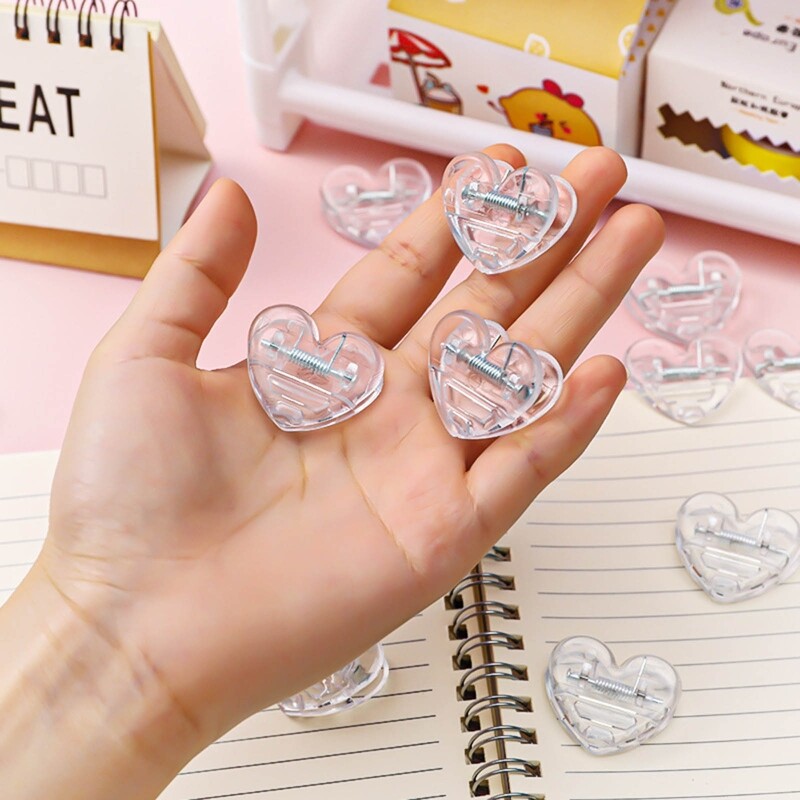 5Pcs Small Plastic Binder Clisp File Document Folder Clip School Office Supplies