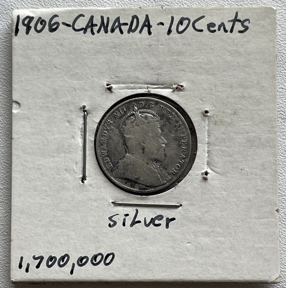 CANADA 1906 10 CENTS SILVER VERY NICE CONDITION G
