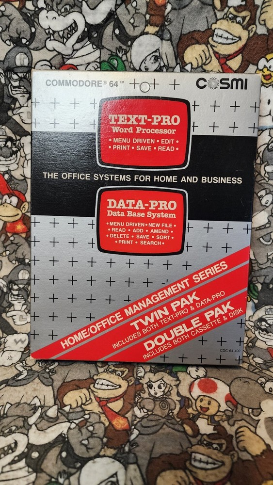 TEXT-PRO Word Processor & DATA-PRO DataBase System for Commodore 64/128 English