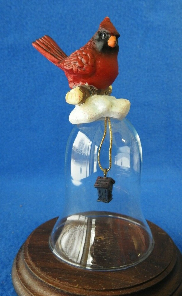 Readers Digest Cardinal Glass Bell Ornament ~ ~NEW ~ ~