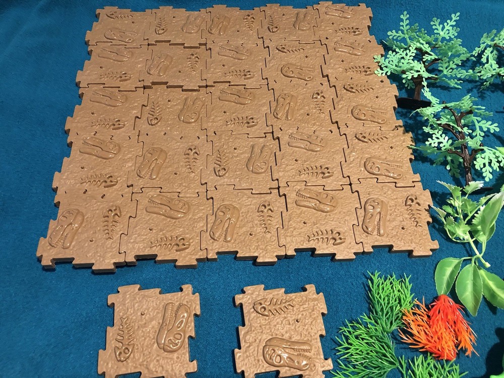 Take Apart 6 Dinosaur Set With Interlocking Play Set Plants Rocks Screws Tools.