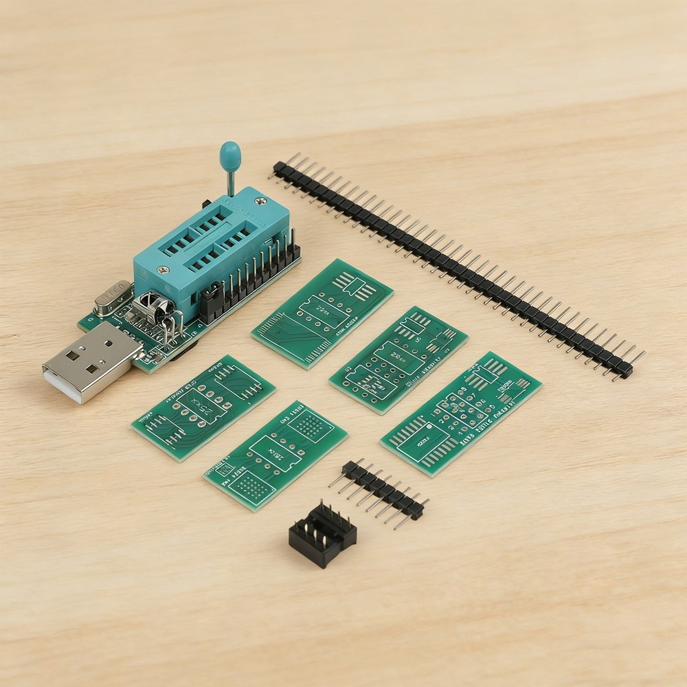 CH341A Programmer v1 7 for 1 8V and Other Voltages with Adapter Board Kit