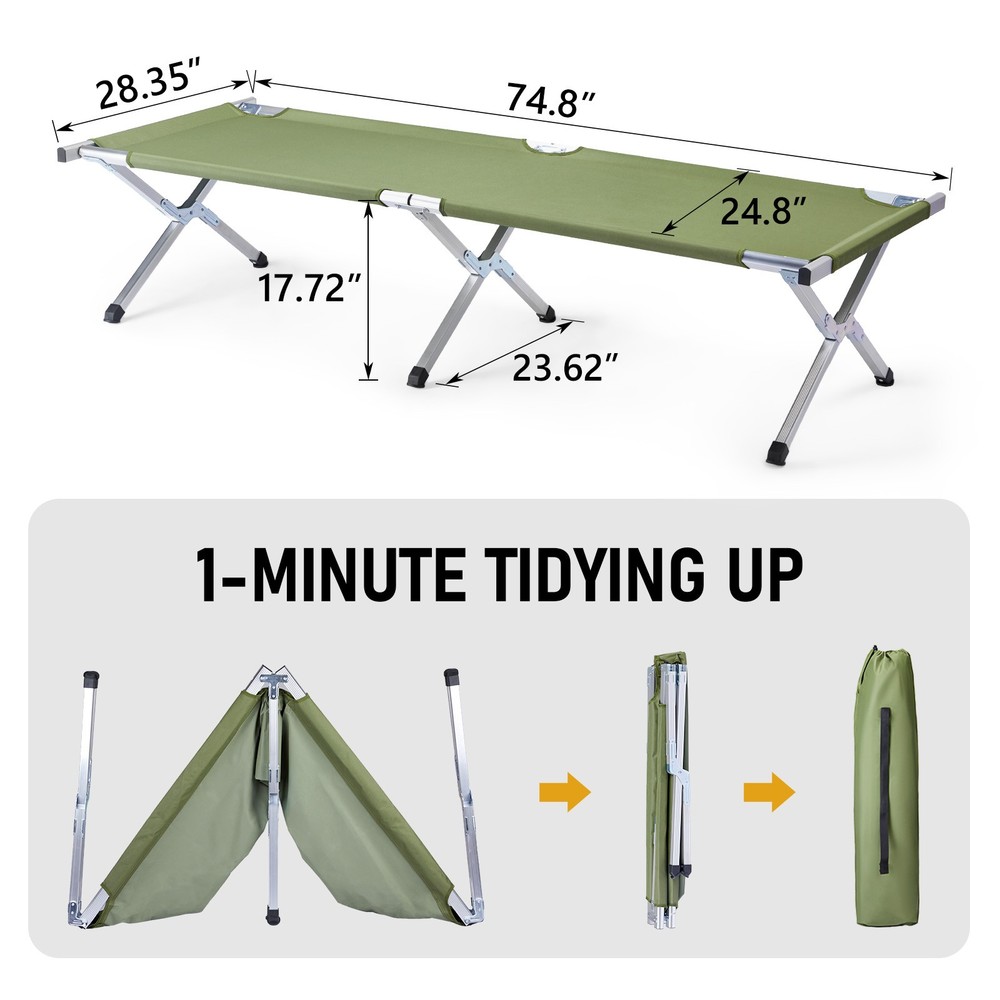 [Old Code: 27860141]RHB-03A Portable Folding Camping Cot with Carrying Bag