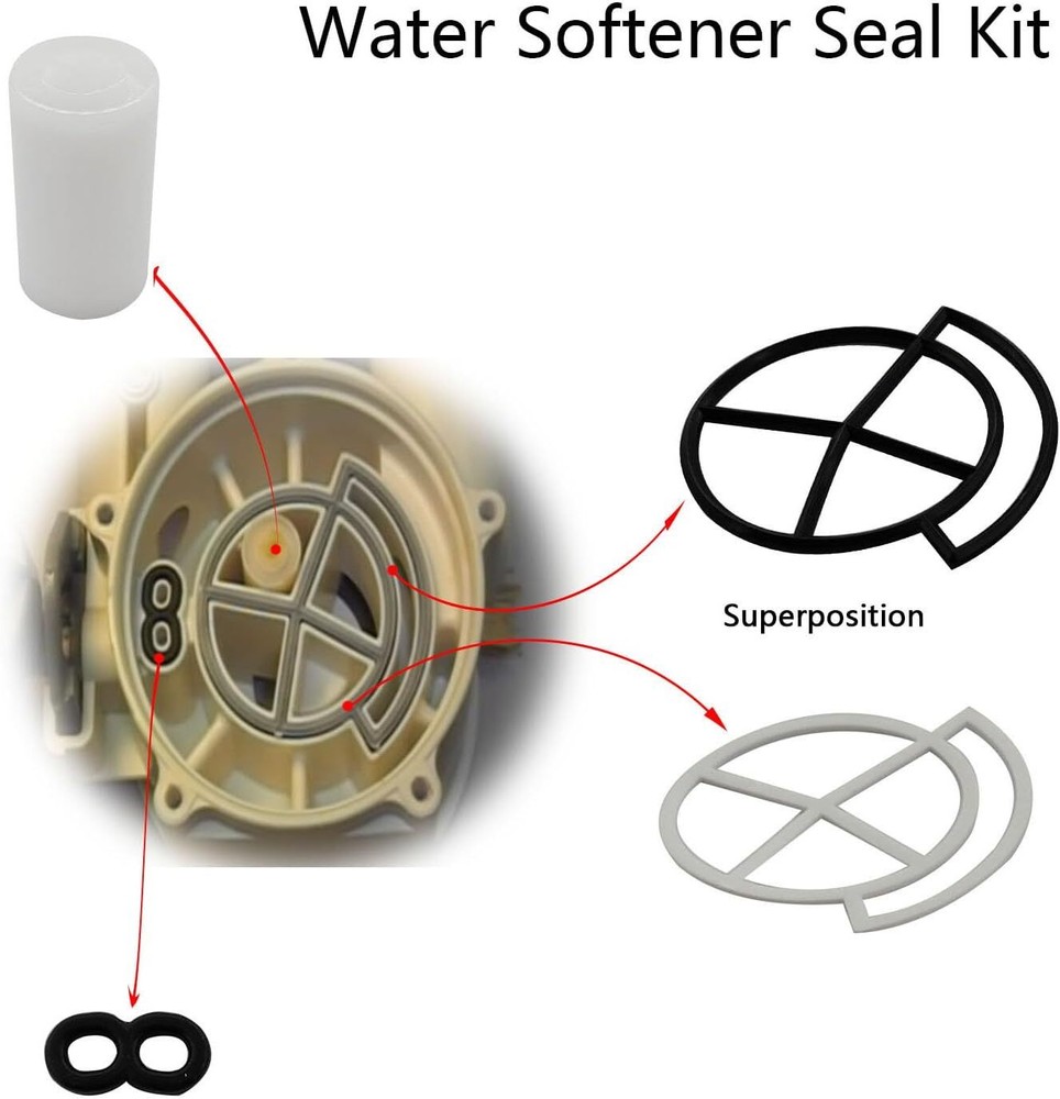 Seal Kit for 7238468 Water Softener High Flow Valve Solved Leak Only Applicable