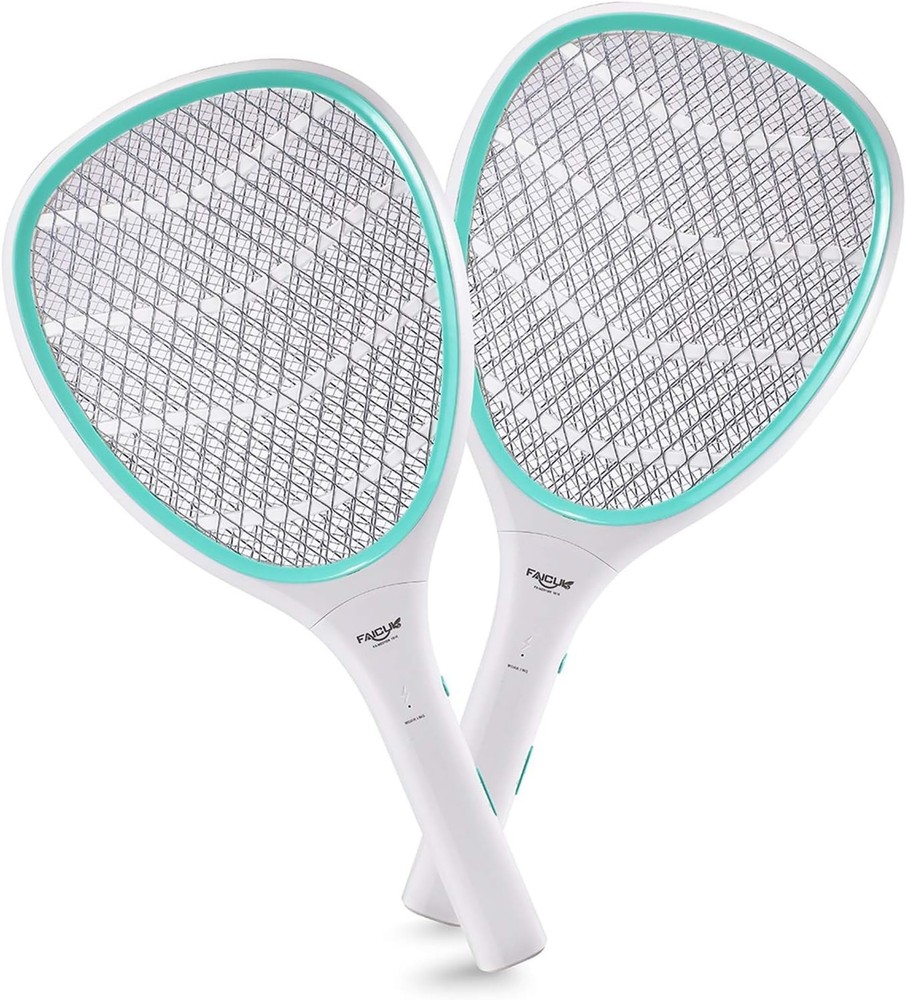 Handheld 2-Pack Bug Zapper Racket - Lightweight, Powerful Mosquito Killer