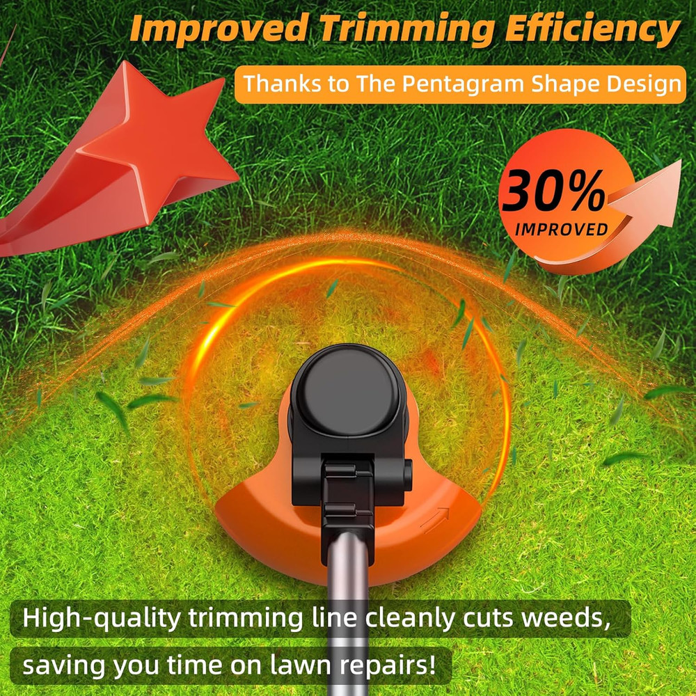 .105 Trimmer Line 120ft Heavy Duty String for Eater Lawn Edge & Thick