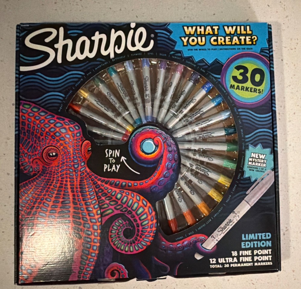 Sharpie Limited Edition Spinner Tray 30 Assorted Colors