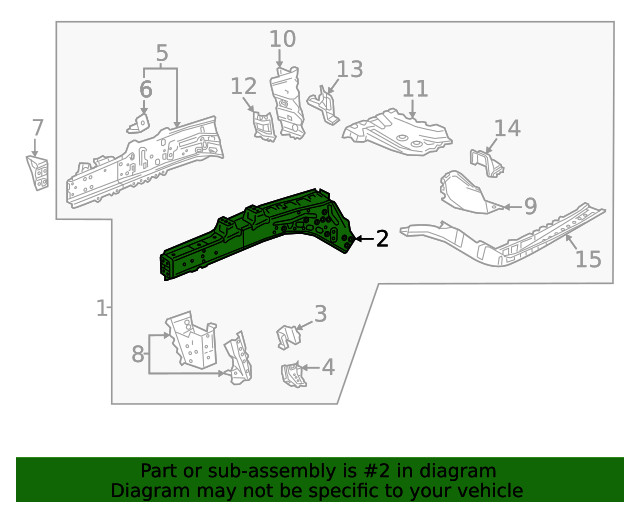 Genuine GM Front Rail 84784167
