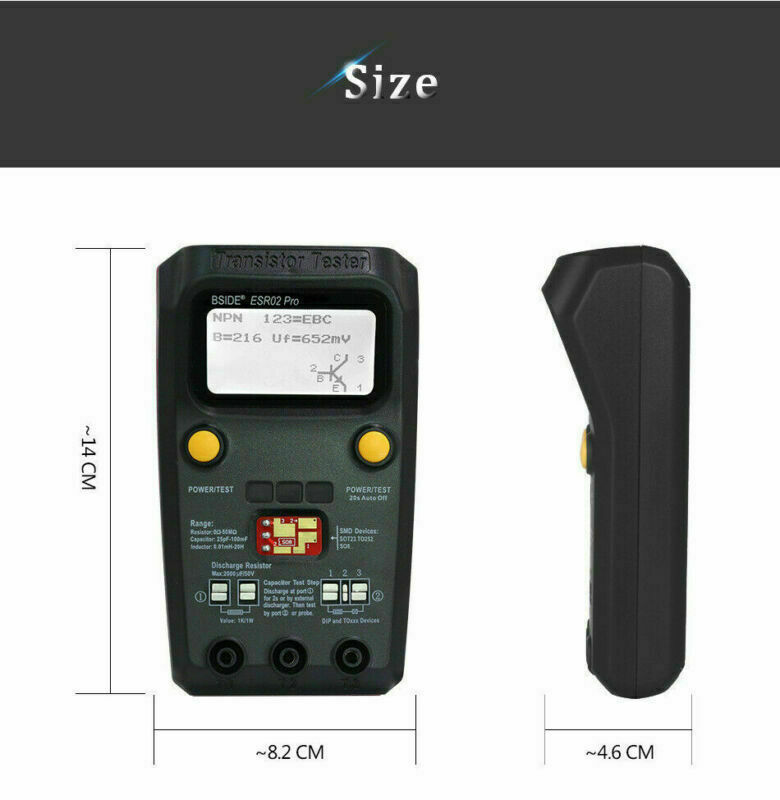ESR02 Pro Digital Transistor Tester SMD Chip Component Inductance Meter