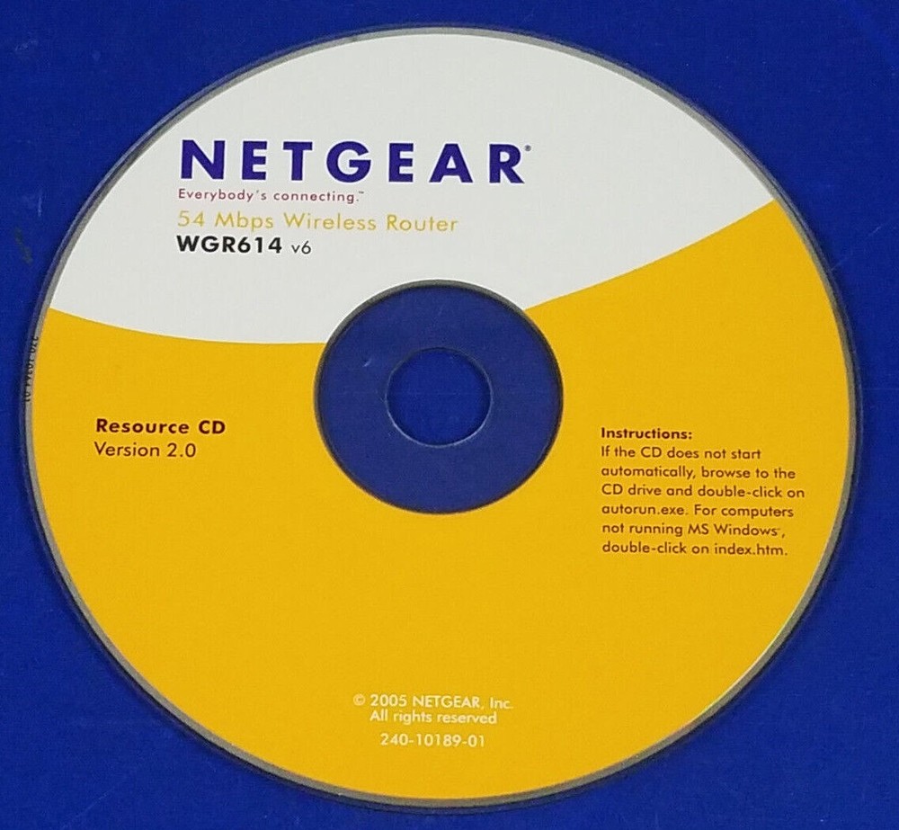 ⭐️⭐️⭐️⭐️⭐️ Netgear WGR614 v6 Resource CD Ver 2.0