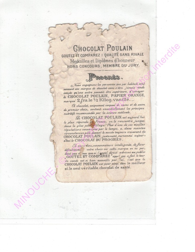 Chromo Chocolate POULAIN Hunter