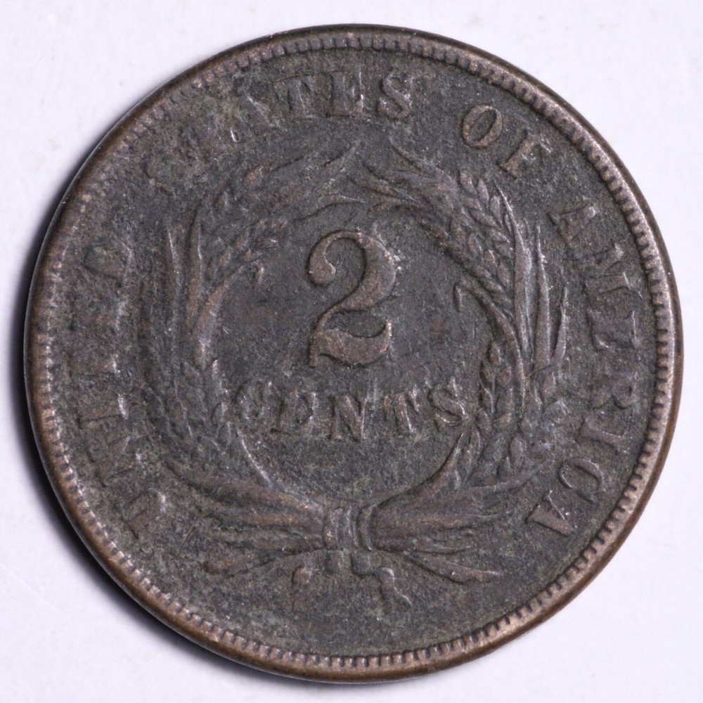 1868 2 Cent Piece VF+ FREE SHIPPING E540 YF