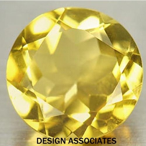 LEMON QUARTZ 12 MM ROUND CUT ALL NATURAL AAA