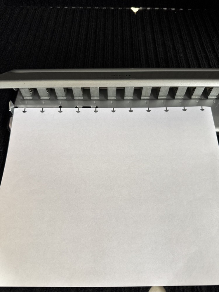 TUL Custom Note-Taking System Discbound 12-Hole Punch Silver Heavy Duty