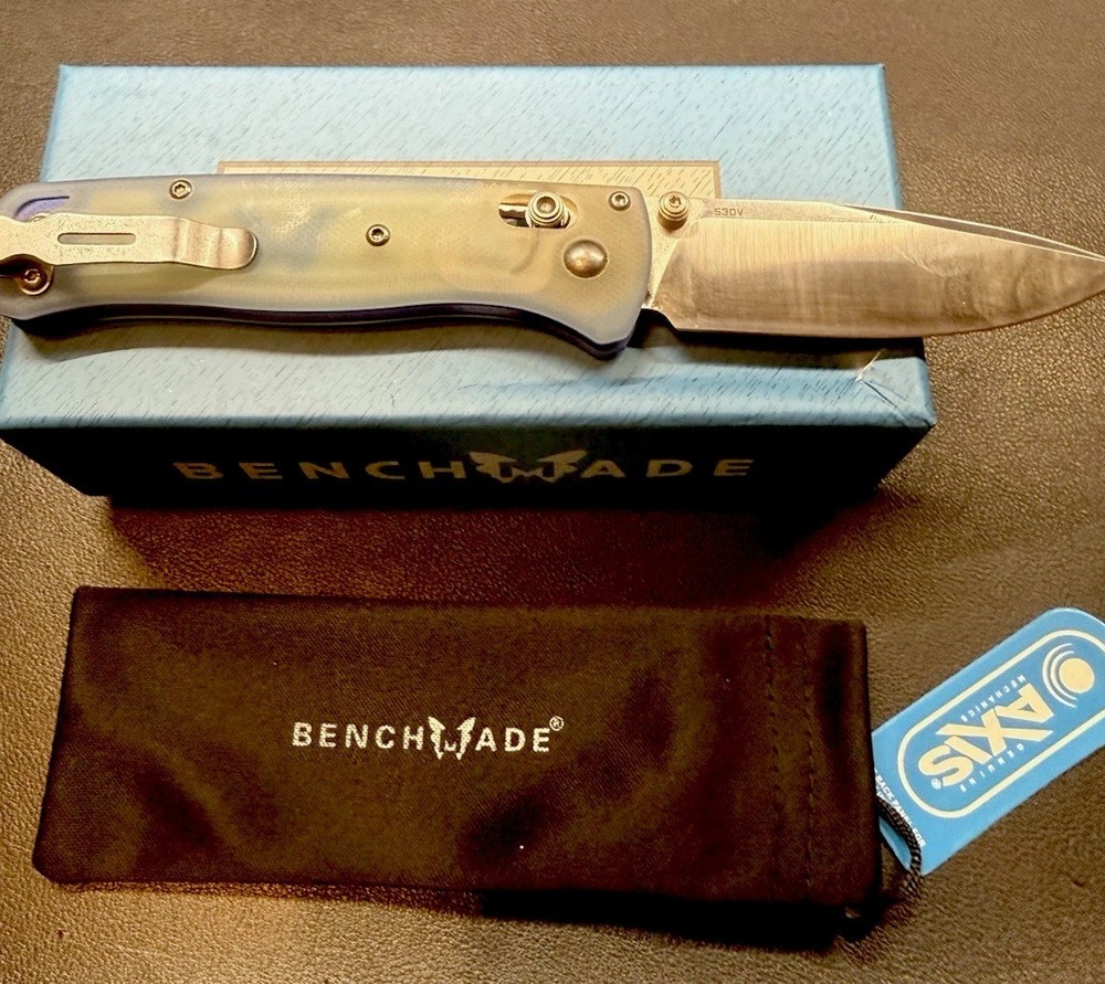 BM 535 Folding Knife w/ Transparent Handle Authenticity Unverified
