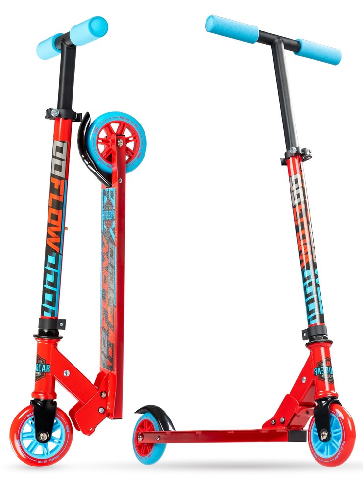 Kids Folding Kick Scooter – Lightweight Steel Frame, Adjustable Handlebar,