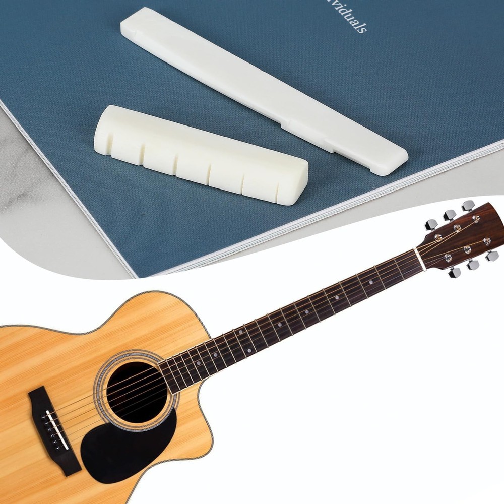 Blisstime 6 String Acoustic Guitar Bone Bridge Saddle
