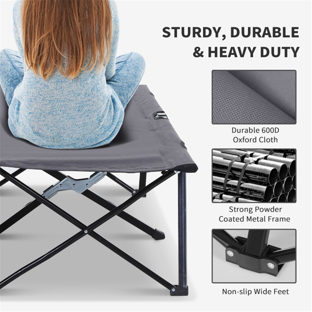 Folding Camping Chairs Camping Cot Gray