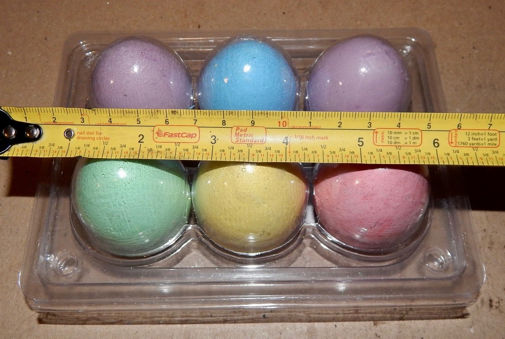 Easter Egg Sidewalk Chalks Creatology 6ea Different Colors 2 1/2" x 2" NIB 162J