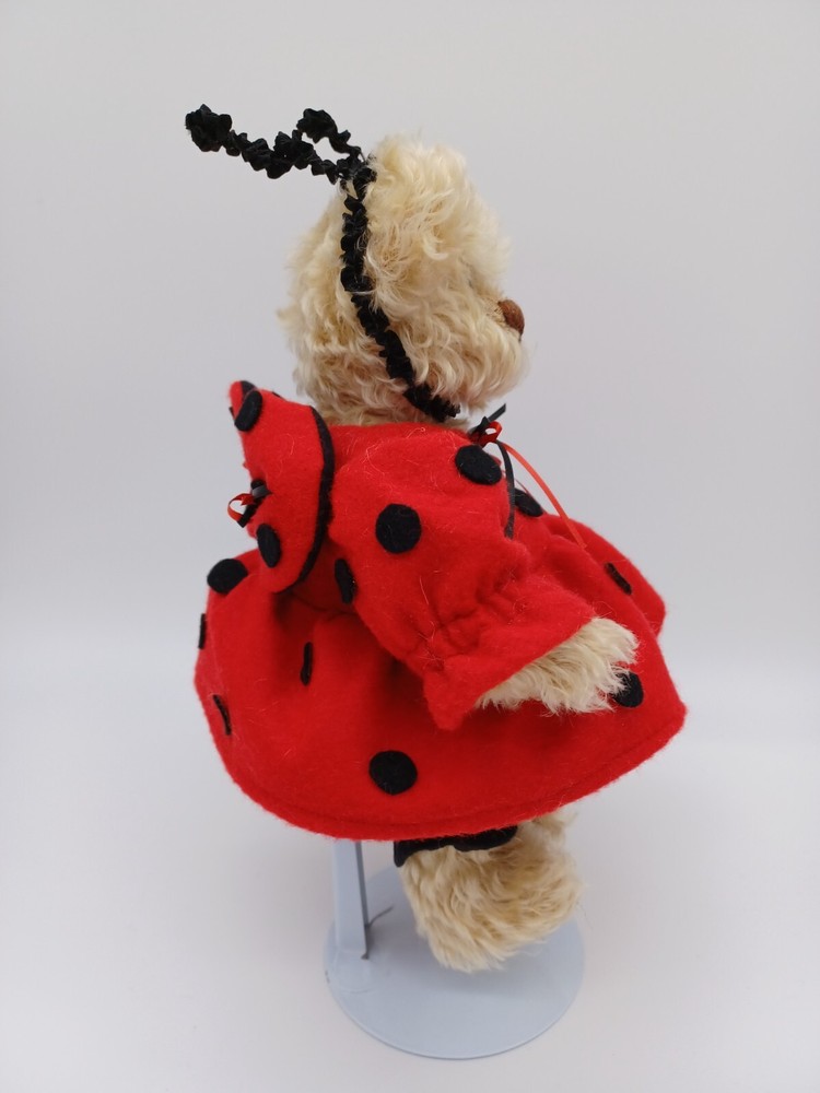 ~11" Mohair Bear Named Lady Bug by Ad Bears*