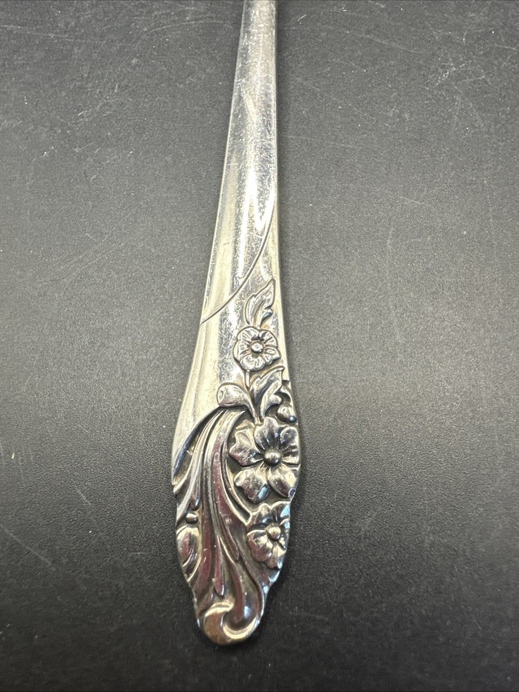 Oneida Community Evening Star Pattern Silver Plate Cold Meat Serving Fork