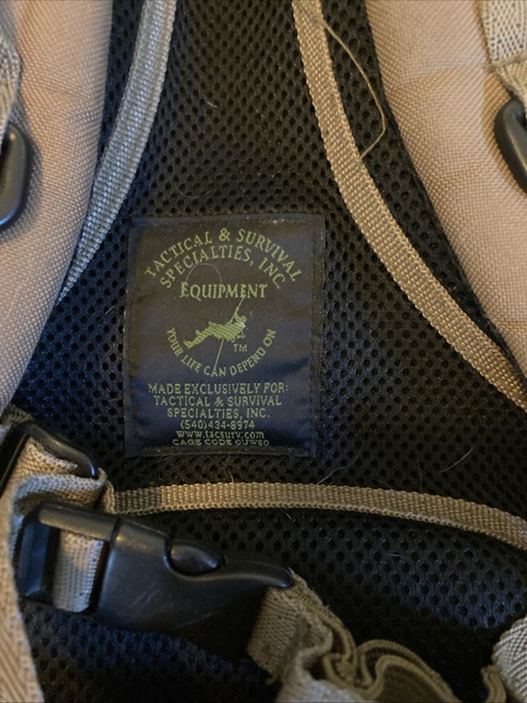 TACOPS Military Backpack. Specific Model Unknown. See Description