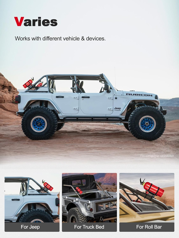 NILKATSS Adjustable Fire Extinguisher Mount, Easy Install on Roll Bar/ Cage Fire