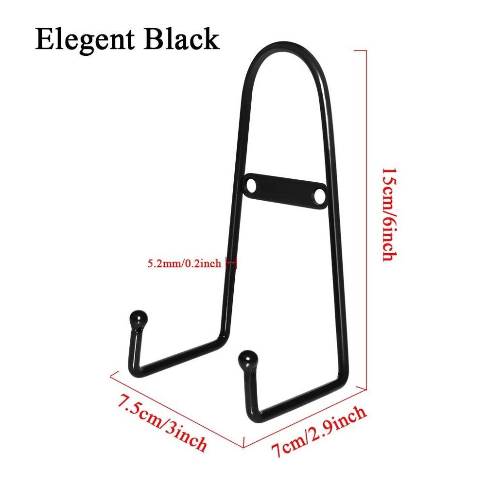 MOCOUM 4 Pack Wall Mount Plate Display Stands, Medium 6 inch, Black