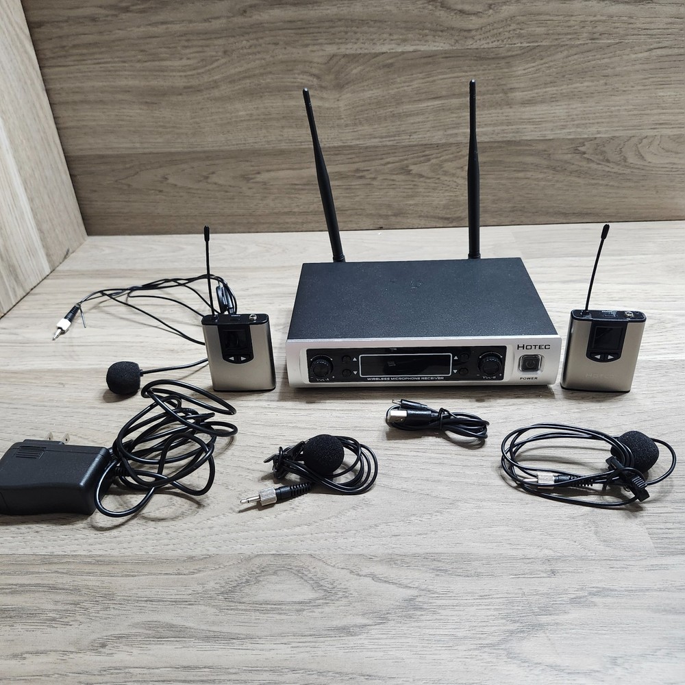 Hotec Wireless Microphone System 2Wireless Mics