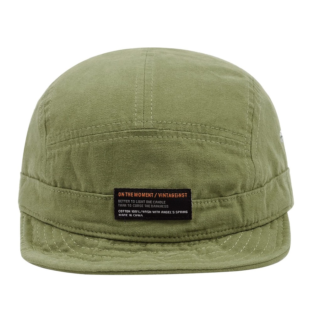 Short Brim Baseball Cap 5 Panel Hat Soft Short Bill One Size Dy09-green