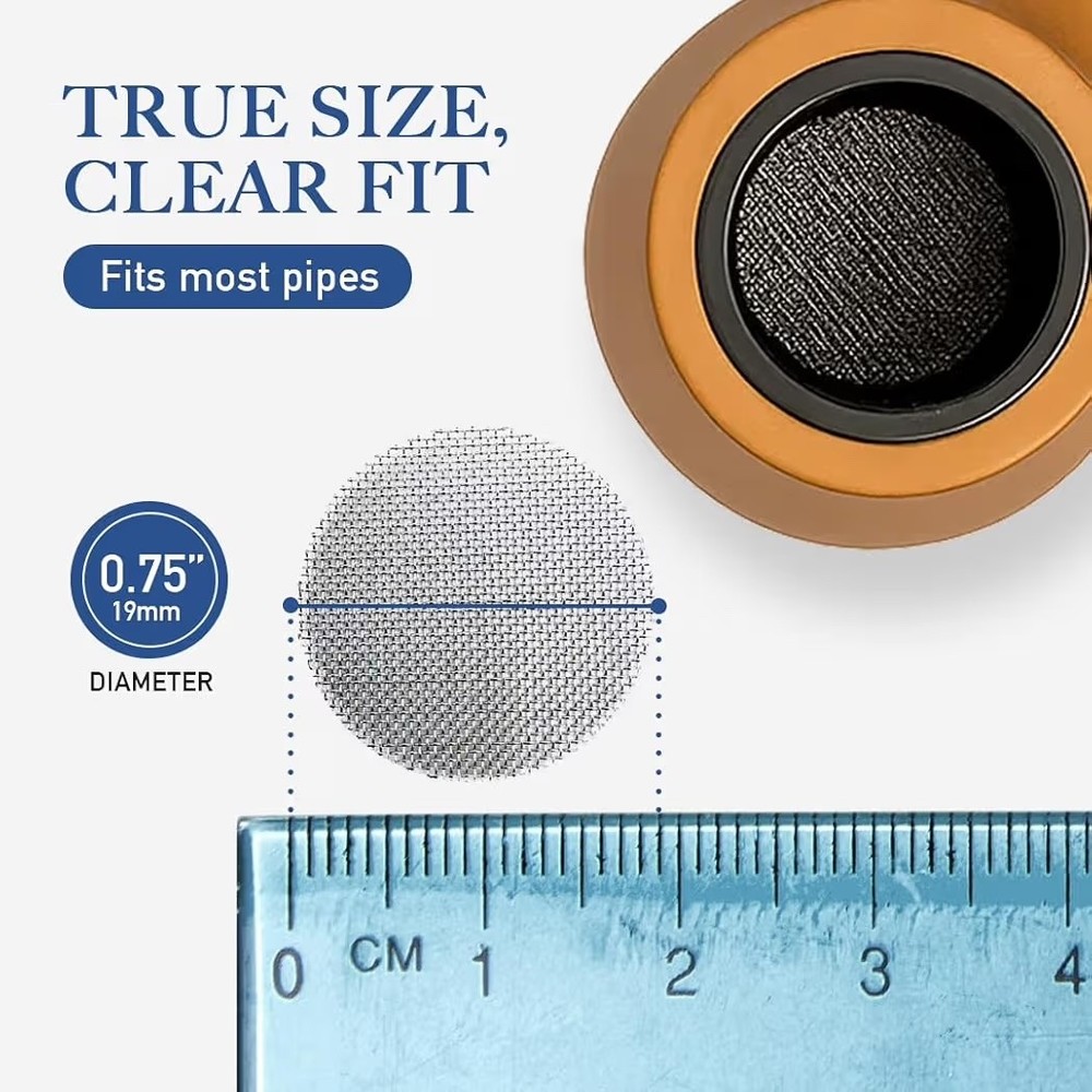 100 Pcs Pipe Screens Stainless Steel Screen Filter for Pipe 3/4 Mesh Pipe Filter