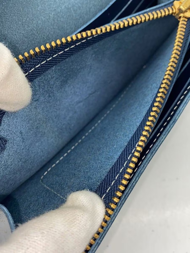 KATAKATAKO Men's Long Wallet in Solid Leather (NVY)