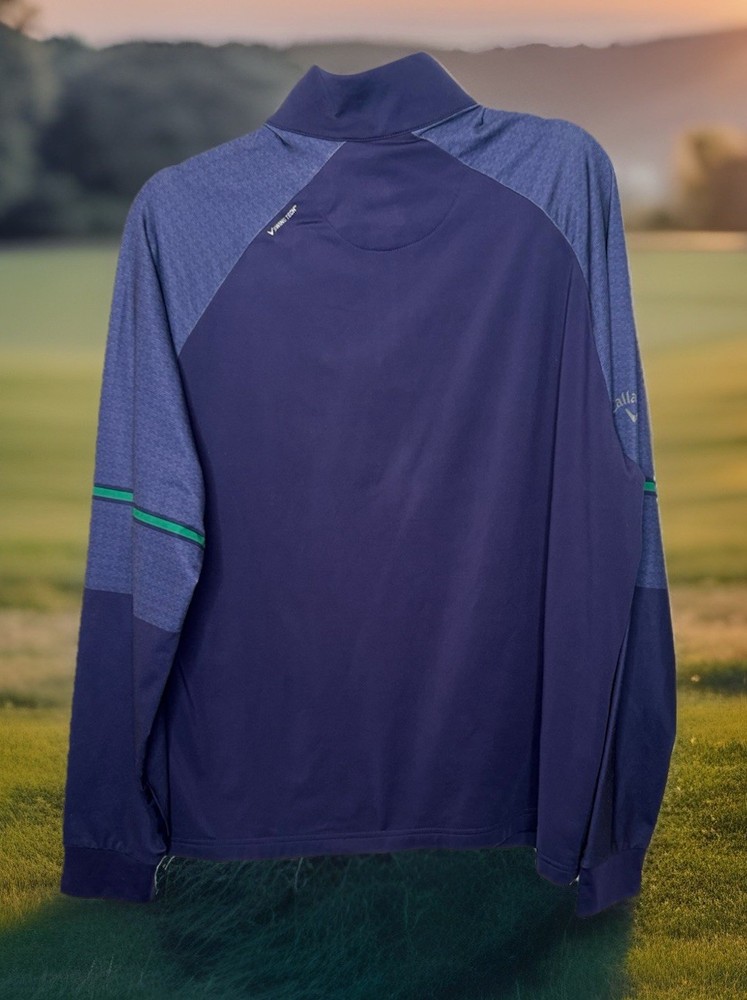 Callaway Weatherseries Men’s Medium Quarter Zip Golf Pullover Swing Tech Blue