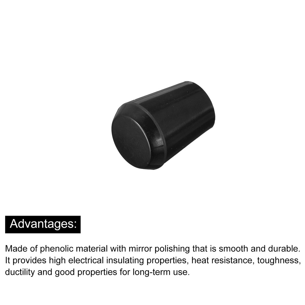 M6x20mm Female Threaded Hand Knobs Tapered Insert Handles for Mechanical, 2Pcs