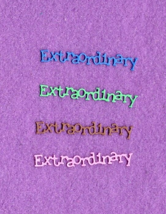 EXTRAORDINARY die cuts scrapbook cards