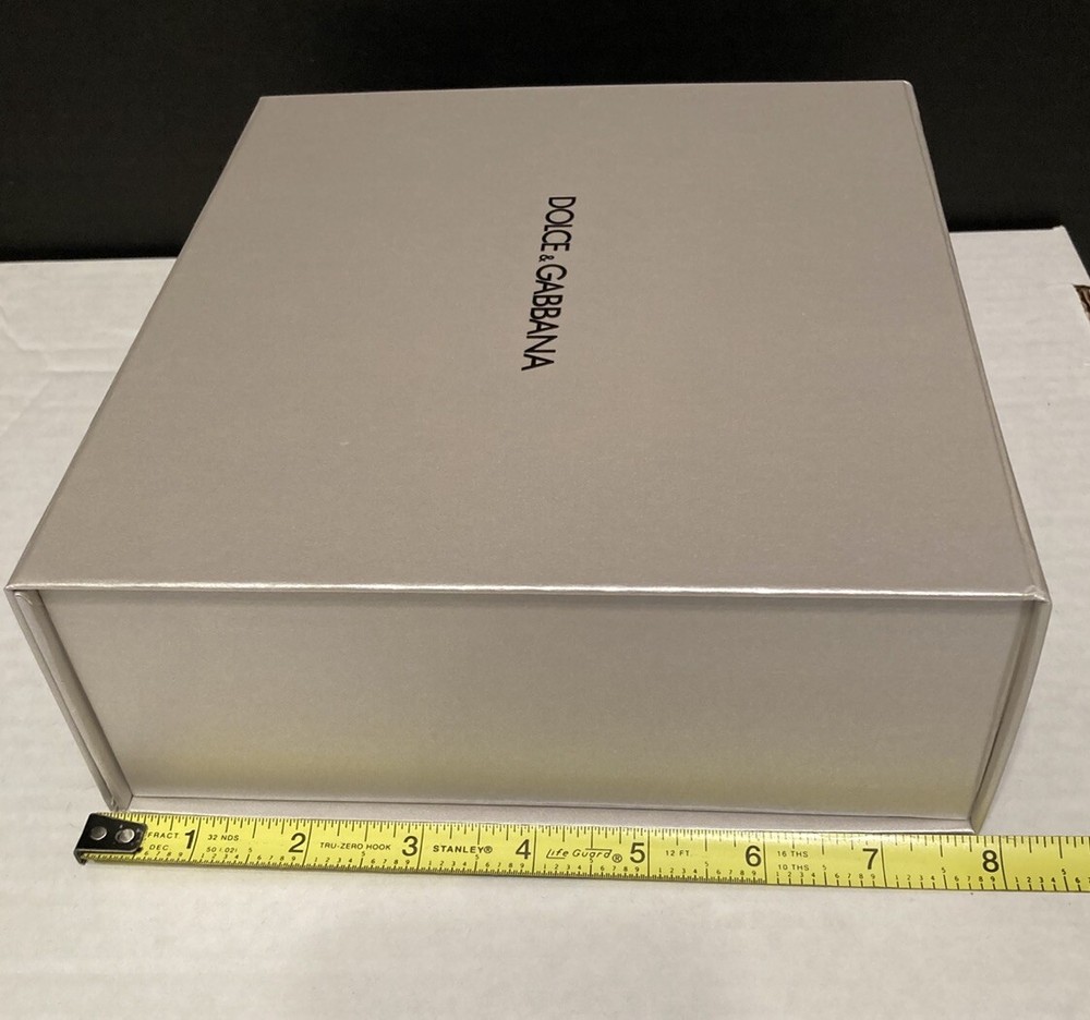 DOLCE & GABBANA Silver Gift/Storage Box Tissue Paper NEW