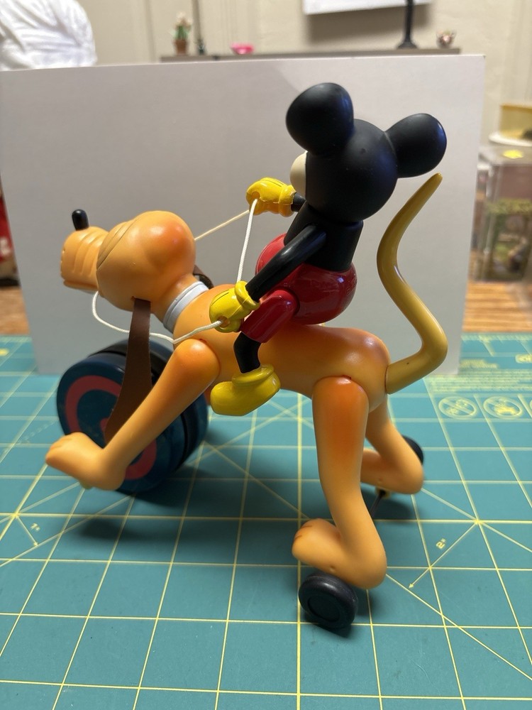 Schylling Mickey & Pluto Wind-Up Toy Works Great Disney