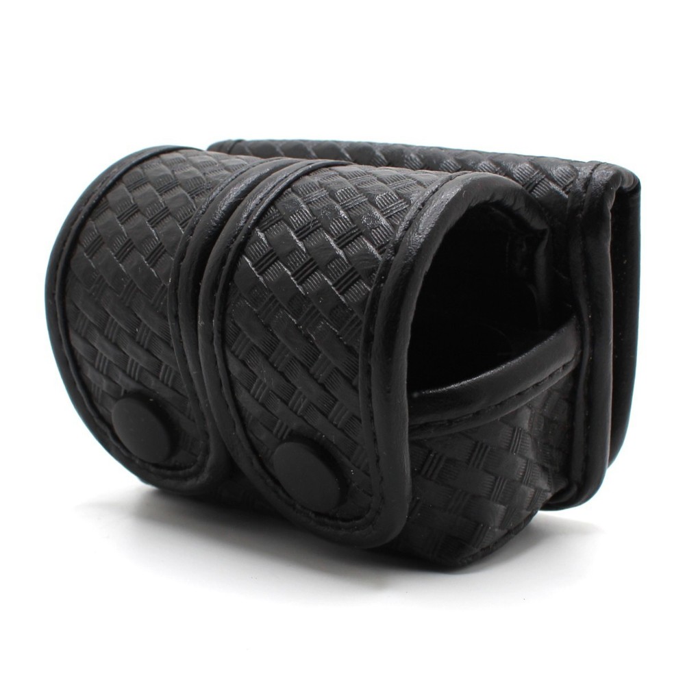 Double Speedloader Case Basketweave Snap Closure Revolver Shooting
