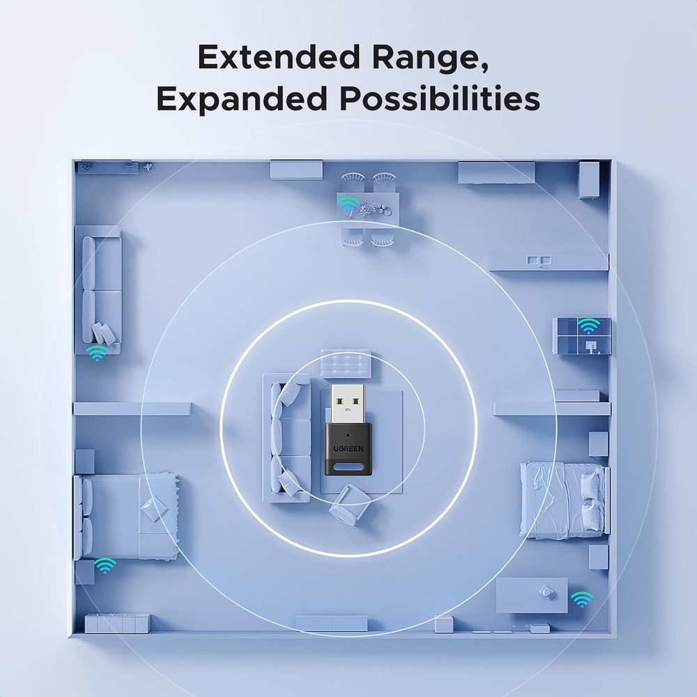 USB Bluetooth Adapter for PC Bluetooth 5.4 Dongle Receiver EDR & BLE, Plug & ...