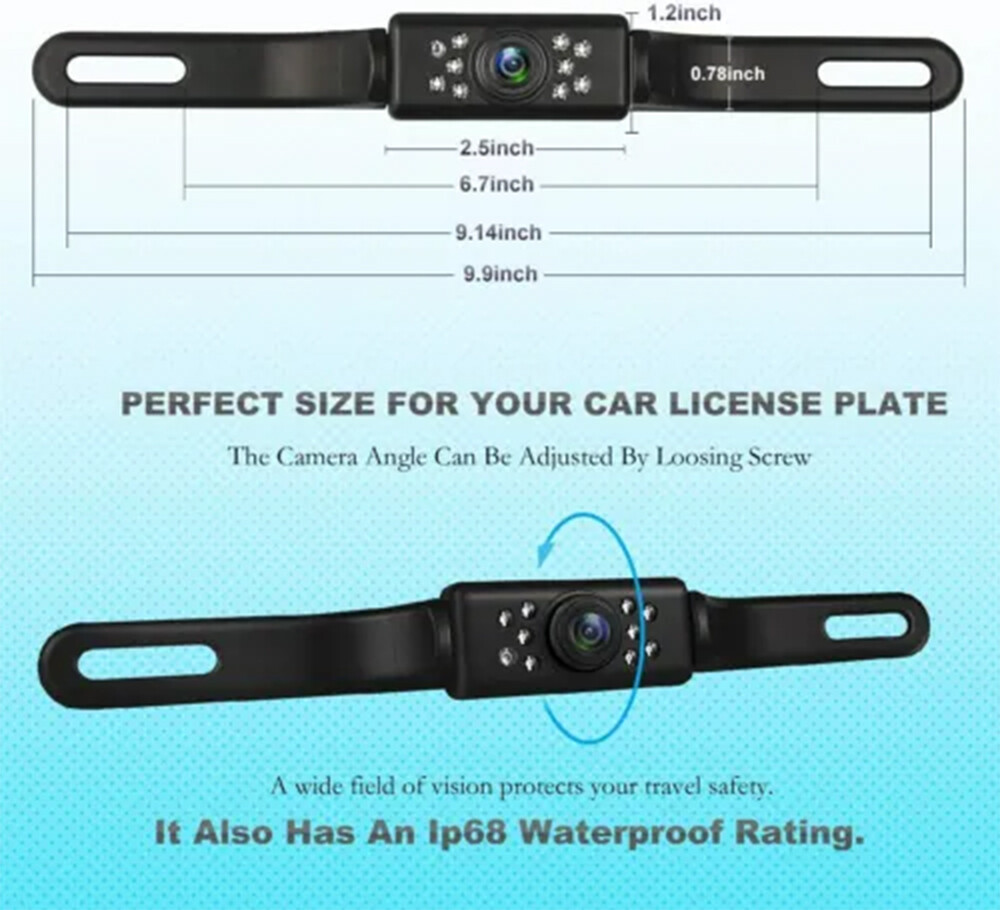 4.3" Backup Camera Mirror Car Rear View Reverse Night Vision Parking System Kit