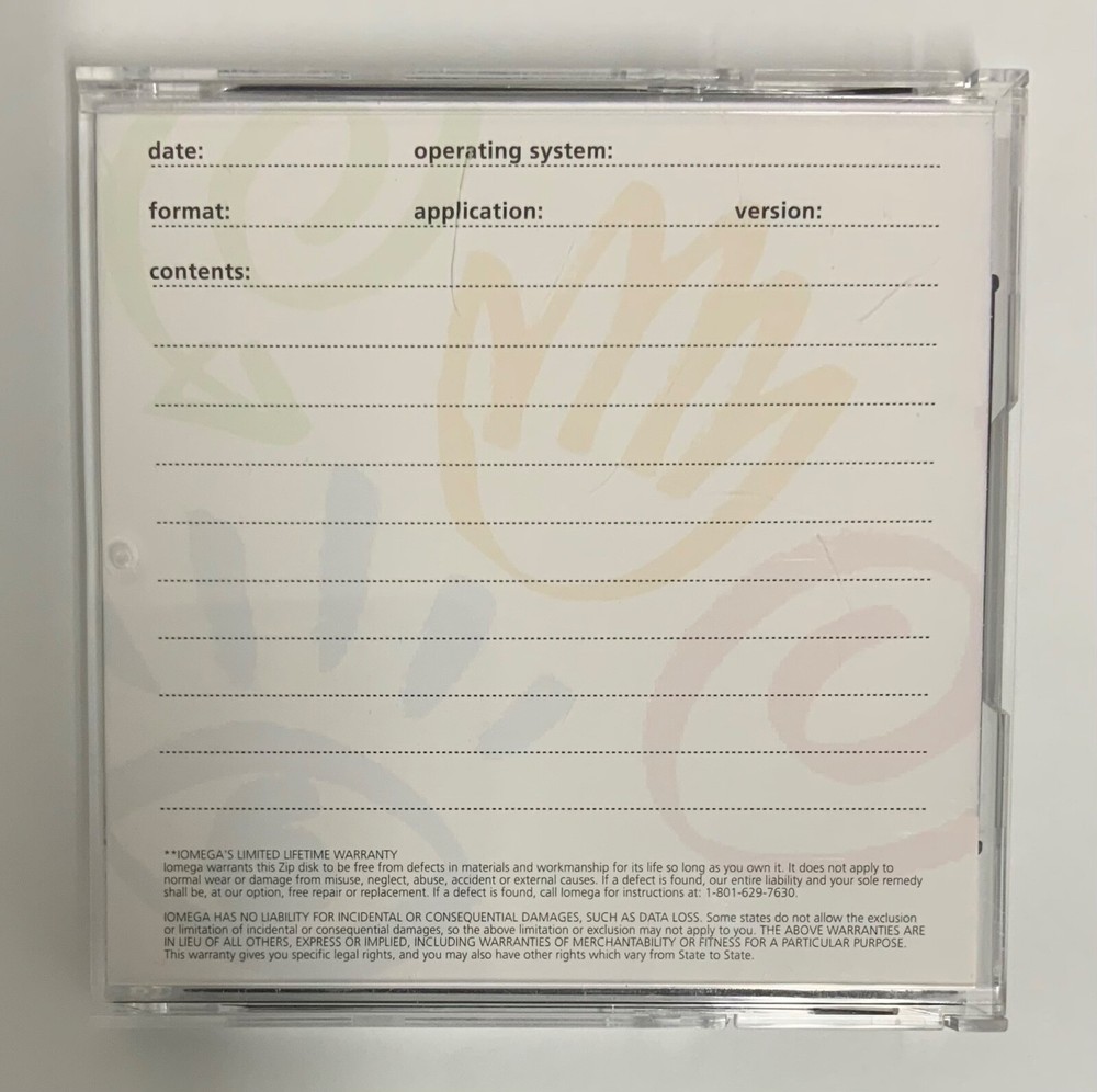 Iomega PC100 100 MB Zip Disk PC Formatted