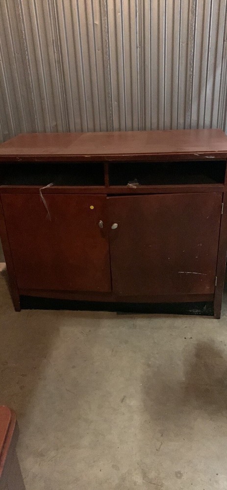 2 Vintage Cherry Wood Cabinet Buffets