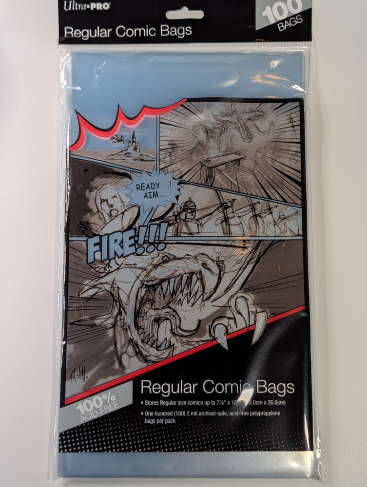 Ultra Pro REGULAR Comic Bags 100ct Pack SHIPS FAST