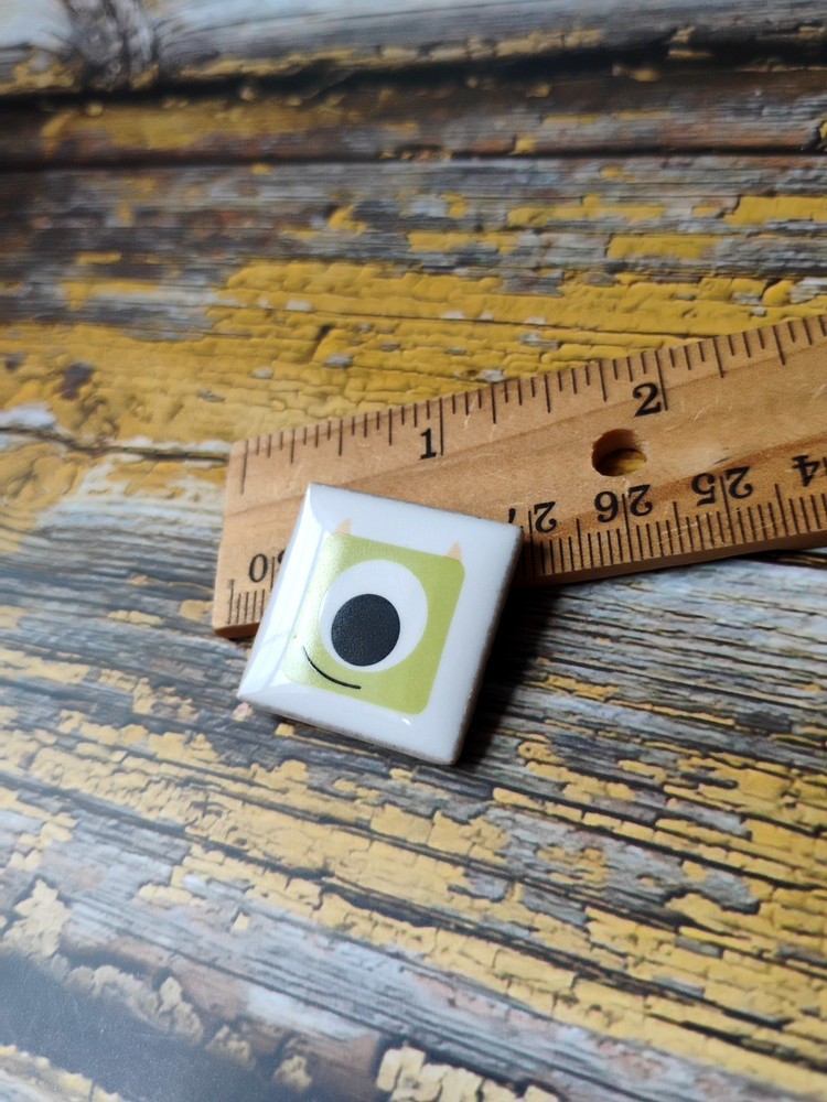 Mike Wazowski - 1" Mini CERAMIC TILE, Sqaure - Monsters Inc Disney Pixar Import