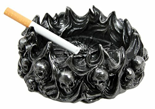 Eternal Pyre Smoke Ashtray Arch Devil Skull Fire Skeleton Figural Home Decor