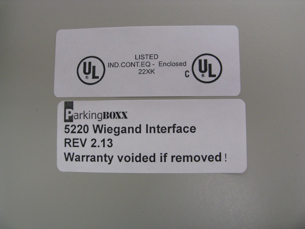 Parking BOXX 5220 Wiegand Interface