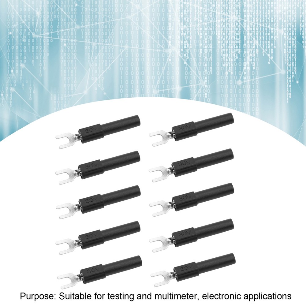 10pcs Fork Spade Wire Connectors High Quality Testing Multimeter Trending❀