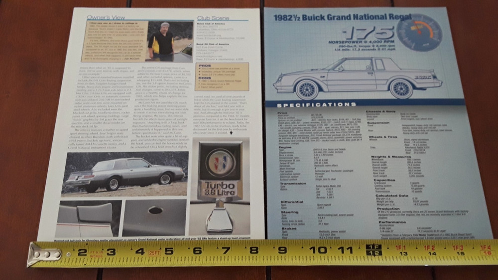 1982 1/2 BUICK GRAND NATIONAL ORIGINAL 2007 ARTICLE